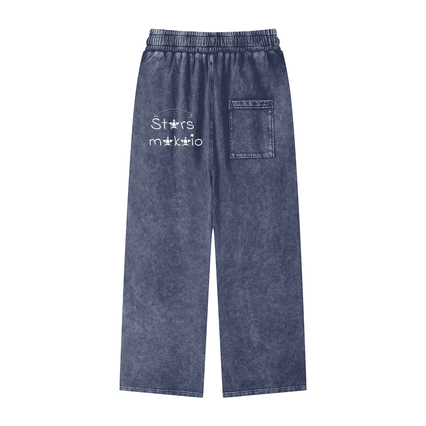 Stars Acid Wash Straight Leg Pants - 360 GSM