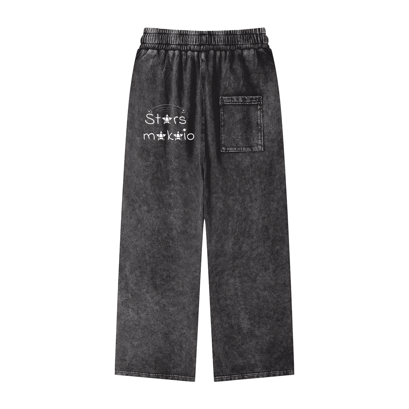Stars Acid Wash Straight Leg Pants - 360 GSM
