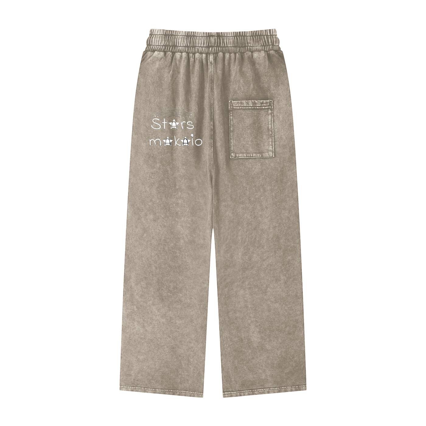 Stars Acid Wash Straight Leg Pants - 360 GSM